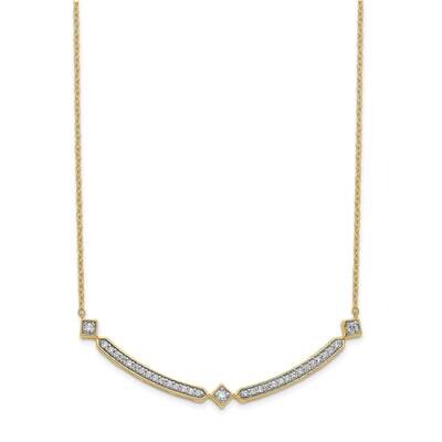 Curved Bar Necklace 14k Gold Diamond PM3733-030-YA, MPN: PM3733-030-YA, 883957275000