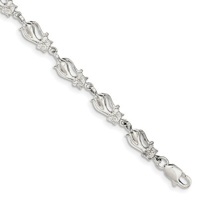 Cats Bracelet 8 Inch Sterling Silver QA7-8, MPN: QA7-8, 886774016665