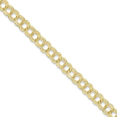 Triple Link Charm Bracelet 8 Inch 10k Gold 10CH13-8, MPN: 10CH13-8, 883957487427