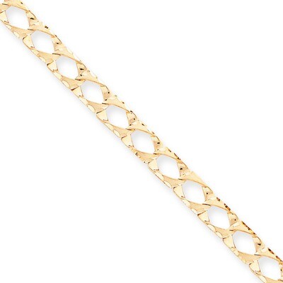 Fancy Link Bracelet 8 Inch 10k Gold 10GL11-8, MPN: 10GL11-8, 883957430126