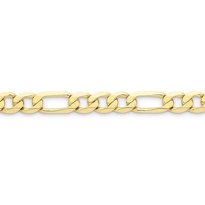 8.75mm Light Figaro Chain 8 Inch 10k Gold 10LF220-8, MPN: 10LF220-8, 886774420585