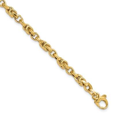 Fancy Byzantine Style Link Bracelet 14k Gold FB1956-7.75, MPN: FB1956-7.75, 883957183619