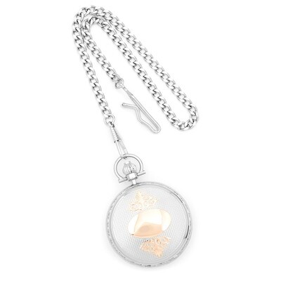 Charles Hubert Two-tone Rose Gold Finish Brass Pocket Watch XWA2755, MPN: XWA2755, 811233016535