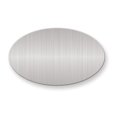 1 1/8 x 1 7/8 Oval Satin Aluminum Plates-Sets of 6  GM3720-SA, MPN: GM3720-SA,