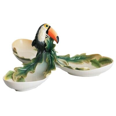 Franz Porcelain Paradise Calls Toucan Ornamental Tidbit Dish FZ01313, MPN: FZ01313,