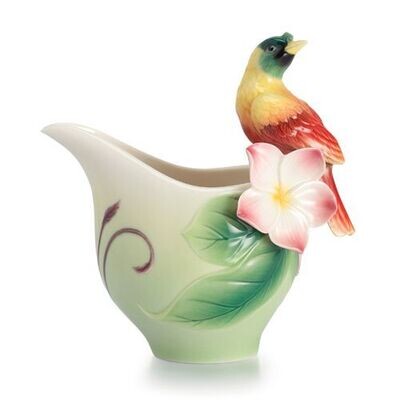 Franz Porcelain Shangri-La Bird Of Paradise Flower Creamer FZ02419, MPN: FZ02419, 810524017336