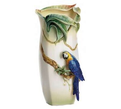 Franz Porcelain Porcelain Ara Ararauna Vase FZ00745, MPN: FZ00745,