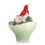 Franz Porcelain Shangri-La Bird Of Paradise Flower Sugar Jar FZ02420, MPN: FZ02420, 810524017343