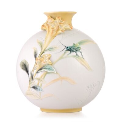 Franz Porcelain Cockscomb and Cricket Vase FZ03517, MPN: FZ03517,