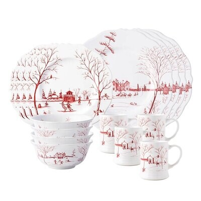 Juliska Country Estate Winter Frolic Ruby 16 Piece Set CE200SET/73, MPN: CE200SET/73, 810090261027
