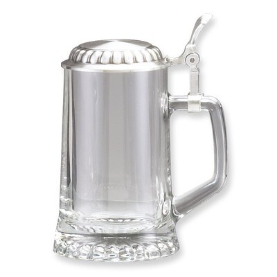 13.5 oz. Starbottom Glass Stein with Removeable Pewter Lid GM5383, MPN: GM5383, 610939061012
