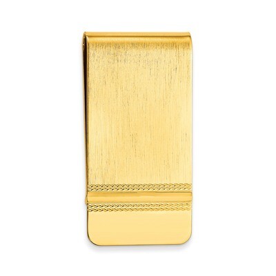 Kelly Waters Satin Money Clip with Polished End Gold-plated KW701, MPN: KW701,