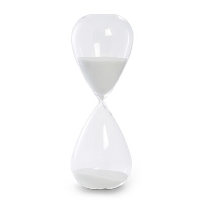 White Sand Hand-blown Glass 90-Minute Hourglass  GM20955, MPN: GM20955, 797140308386