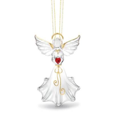 Angel with Red Crystal Heart Glass Figurine Ornament GM21626, MPN: GM21626, 708873040184