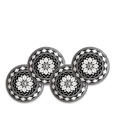 Caskata Fez Canape Plates Set of 4 Black CAN-180, MPN: CAN-180, 817325017640