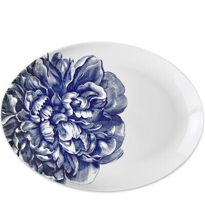 Caskata Peony Medium Coupe Oval Platter Blue COVL-870, MPN: COVL-870, 817325012331