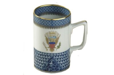 Mottahedeh Indigo Wave Mug W/Eagle S911E, MPN: S911E,