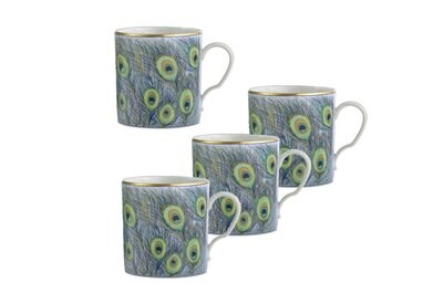 Mottahedeh Peacock Mug Set of 4 S2731A, MPN: S2731A,