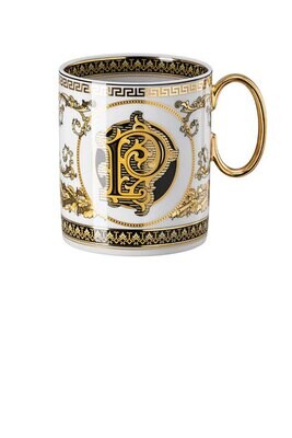 Versace Virtus Alphabet P Mug With Handle, MPN: 19335-403746-15505, 790955173798