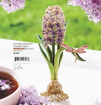 Jay Strongwater Sutton Hyacinth Flower Objet SDH2574-256, MPN: SDH2574-256, 848510043083