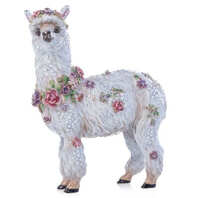 Jay Strongwater Flowery Llama Figurine SDH1960-256, MPN: SDH1960-256, 848510042086