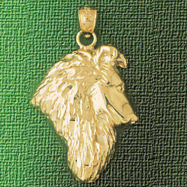 Dazzlers Jewelry Collie Dog Dog Pendant Necklace Charm Bracelet in Yellow, White or Rose Gold 2056,…