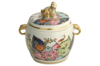 Mottahedeh Tobacco Leaf Fu Dog Jar Y2366, MPN: Y2366,