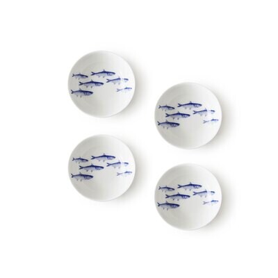 Caskata School of Fish Dipping Dish Set of 4 Blue DD-420, MPN: DD-420, 817325011143