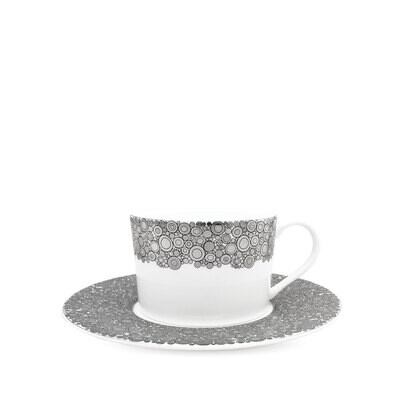 Caskata Ellington Shine Cup &amp; Saucer Platinum HCSL-215, MPN: HCSL-215, 817325018159