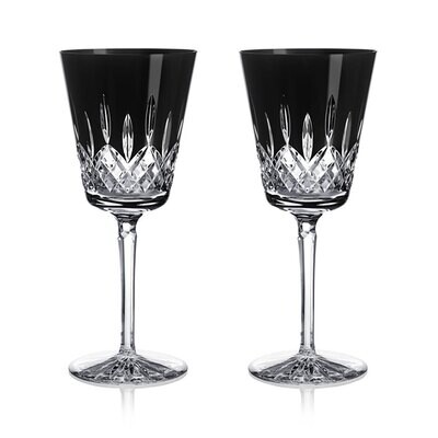 Waterford Lismore Black Large Goblet 14 oz Set of 2 1063149, MPN: 1063149, 701587469265
