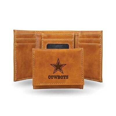 NFL Dallas Cowboys Brown Faux Leather Trifold Wallet GC7761, MPN: GC7761, 767345536020