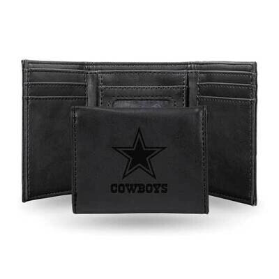 NFL Dallas Cowboys Black Faux Leather Trifold Wallet GC7760, MPN: GC7760, 767345899576
