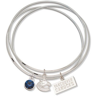 Vancouver Canucks Leafs Triple Bangle Bracelet CUCTBB