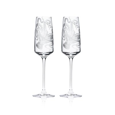 Caskata Lucy Flutes Set of 2 GL-CHAMP-380, MPN: GL-CHAMP-380, 817325011044