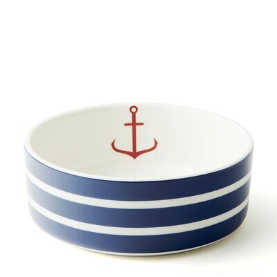 Caskata Beach Towel Stripe Large Pet Bowl Blue PETLG-390, MPN: PETLG-390, 817325011969