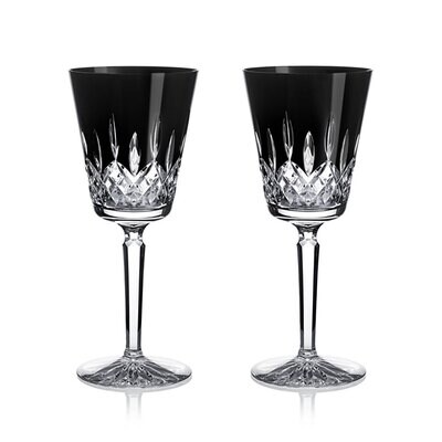 Waterford Lismore Black Medium Goblet 11.5 oz Set of 2 1063148, MPN: 1063148, 701587469258