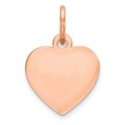 Engraveable Heart Polished Disc Charm Sterling Silver Rose Gold-plated QM389R/27, MPN: QM389R/27, 8…