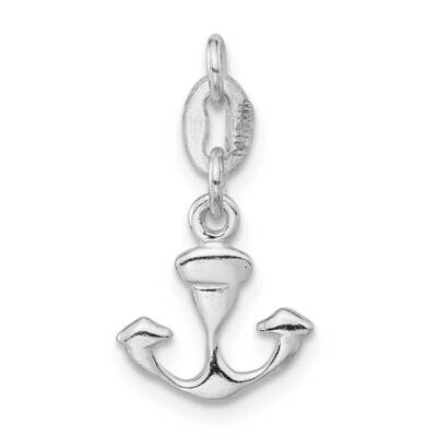 Anchor Charm Sterling Silver Polished QC8683, MPN: QC8683, 191101463631