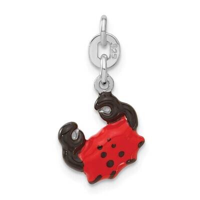 Enameled Crab Charm Sterling Silver QC6250, MPN: QC6250,