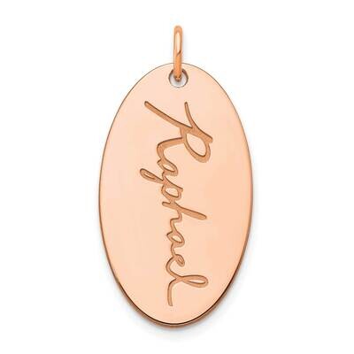 Oval Signature Charm 14k Rose Gold XNA973R, MPN: XNA973R,