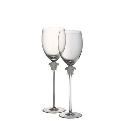 Versace Medusa Lumiere Water Goblet PAIR 16 ounce 11 1/2 inch, MPN: 20665-110835-48814, 790955101470
