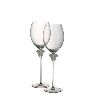 Versace Medusa Lumiere Red Wine PAIR 16 ounce 11 inch, MPN: 20665-110835-48802, 790955101494