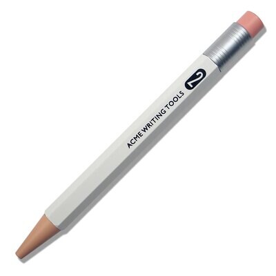Acme #2 (Number Two) White Color Test Retractable Roller Ball Pen PACME2WHRR, MPN: PACME2WHRR