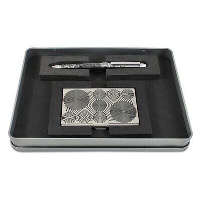 Acme Circles Etched Fountain Pen &amp; Card Case Set APVP06FSET, MPN: APVP06FSET