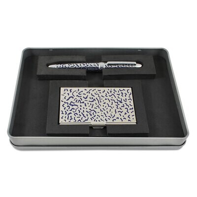 Acme Bacterio Etched Fountain Pen &amp; Card Case Set APES01FSET, MPN: APES01FSET