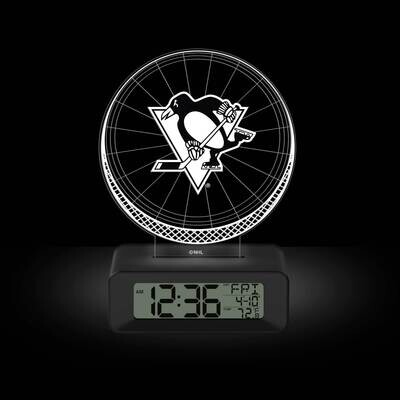 Game Time Pittsburgh Penguins LED 3D Illusion Alarm Clock GM25318-PIT, MPN: GM25318-PIT, 81006814146
