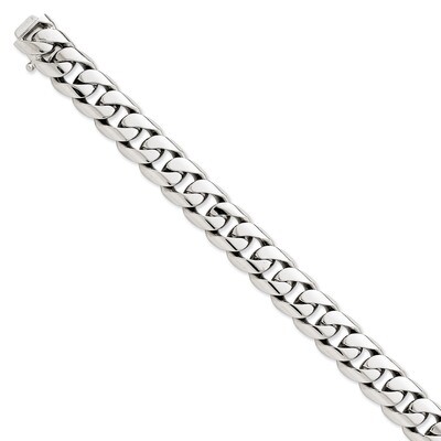 13.0mm Curb Link Chain 20 Inch 14k White Gold WLK128-20, MPN: WLK128-20, 191101655135