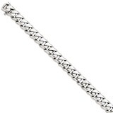 11mm Hand-Polished Curb Link Chain 22 Inch 14k White Gold WLK127-22, MPN: WLK127-22, 191101655104