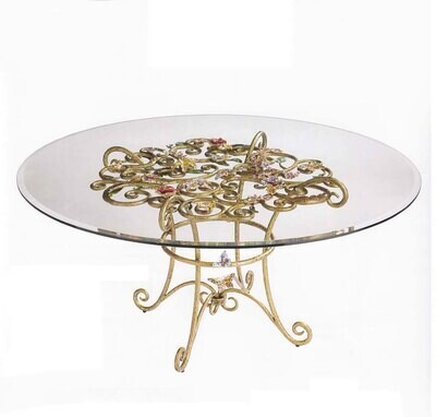 Jay Strongwater Sophia Floral Dining Table SHW3303-450, MPN: SHW3303-450, 848510022705