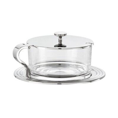 Sambonet Avenue Grated Cheese Pot With Crystal 54279-01, MPN: 54279-01, 790955895195